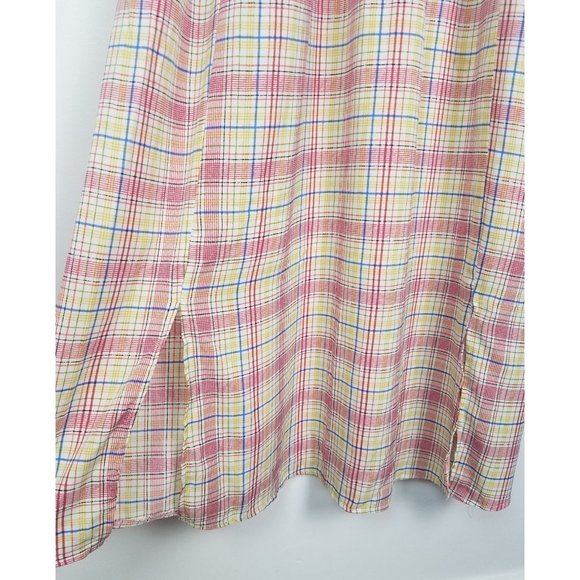 Glamorous Bloom Women's Maternity Sz. 4 Plaid Flutter Sleeve Midi Dress NWT - Picture 5 of 9